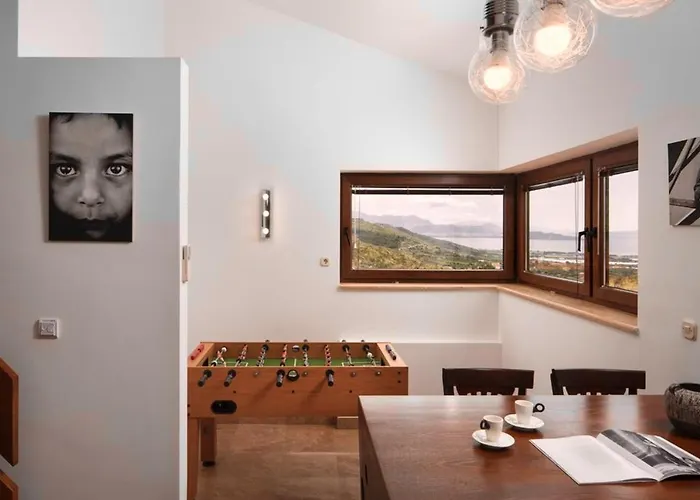Villa Panoramic In Prgomet, Sea View And Private Pool Plano