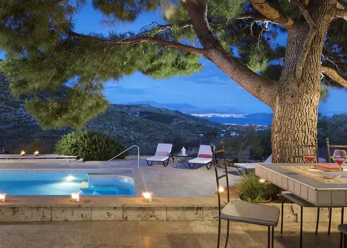 Panoramic In Prgomet, Sea View And Private Pool Villa *