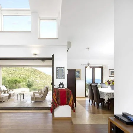 Panoramic In Prgomet, Sea View And Private Pool Villa Plano