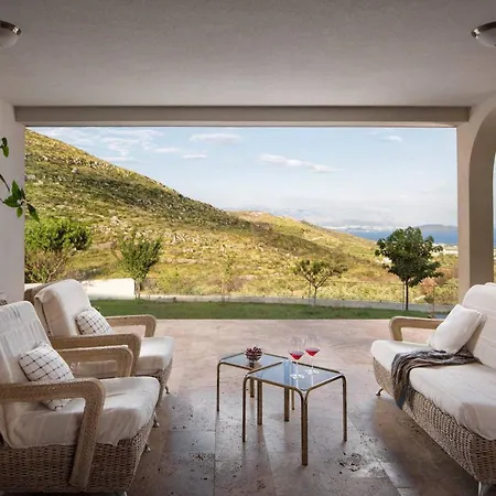 Вілла Panoramic In Prgomet, Sea View And Private Pool *