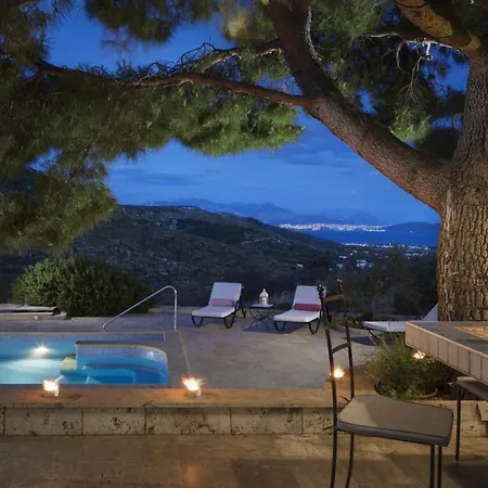 Panoramic In Prgomet, Sea View And Private Pool
