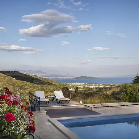 Panoramic In Prgomet, Sea View And Private Pool Plano